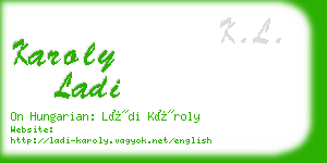 karoly ladi business card